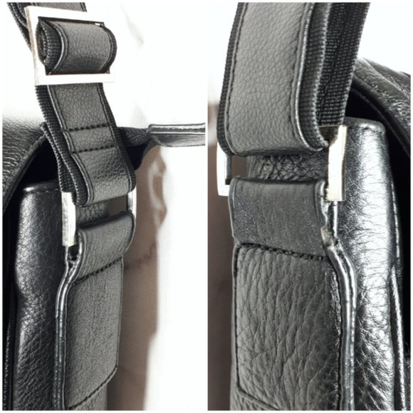 Leather Messenger Bag Black - Picture 5 of 10